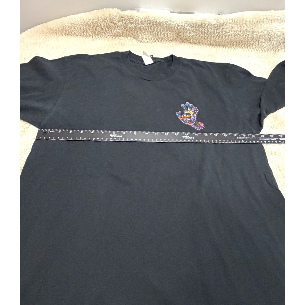 Y2K Skater Streetwear 90s Surf Style Indie Screaming Hand Mens Large Black Shirt - Picture 4 of 5